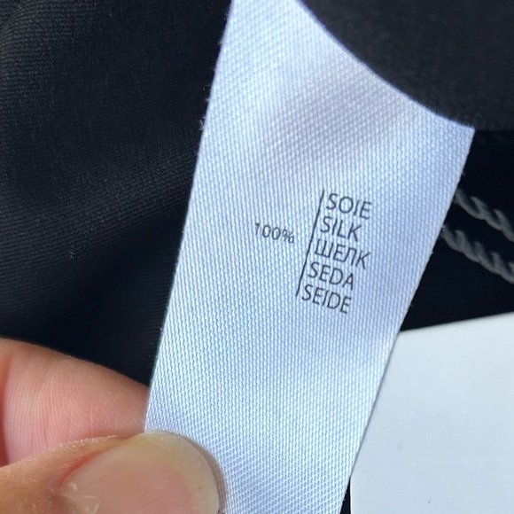 NWT Shan Canada silk Black Strapless Dress handkerchief hem excellent Size 8 - Picture 6 of 7